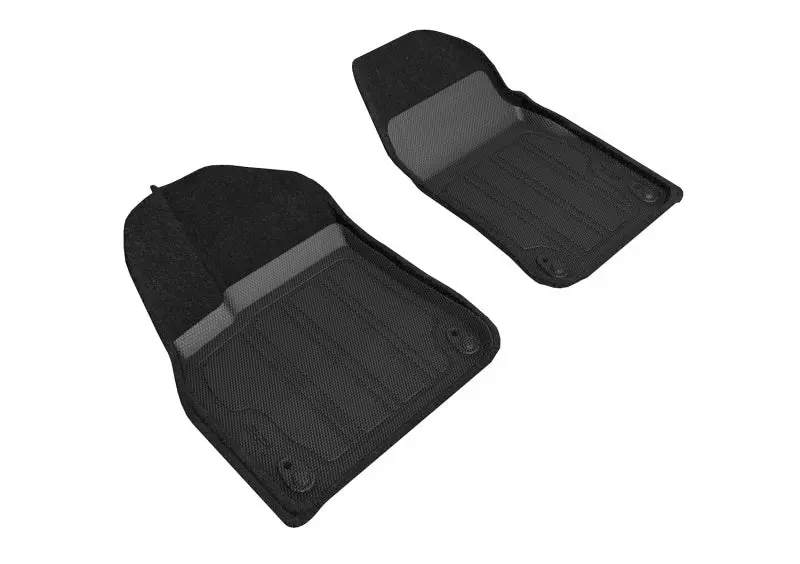 3D Maxpider 19-21 Porsche Cayenne 2021 Cayenne Gts Elegant Hybrid 1St Row Floormat - Black 1