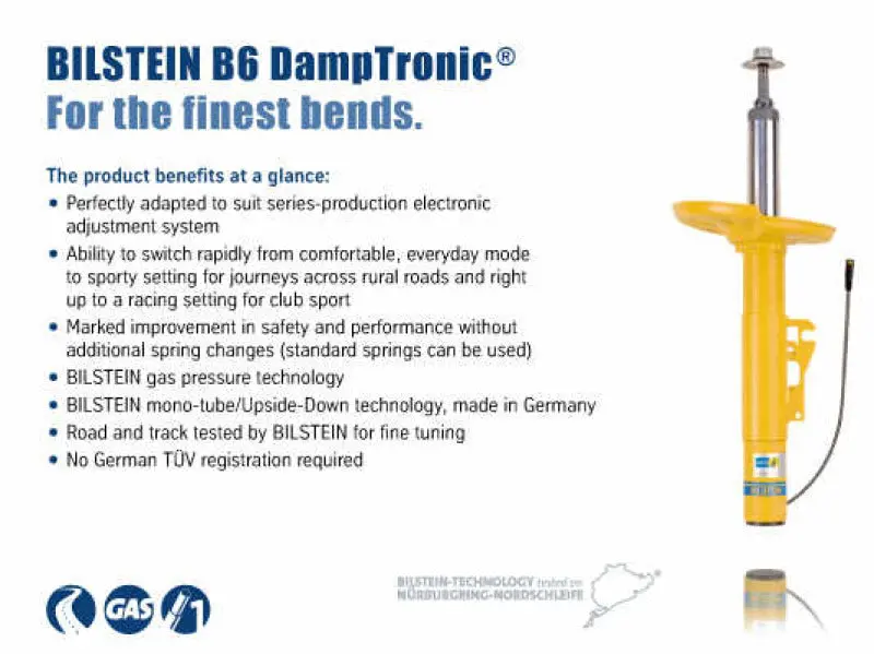 Bilstein B6 (Damptronic) 06-10 Bmw M6 (E63) W/ Edc Electronic Dampers Rear 66Mm Shock Absorber 1