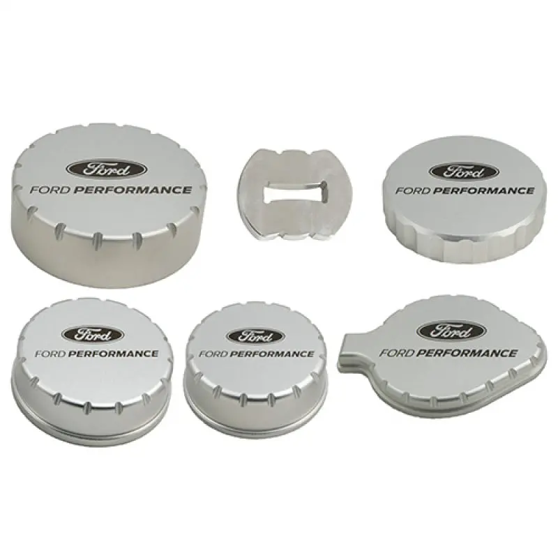 Ford Racing 15-19 Mustang 2.3L/5.0L/5.2L Aluminum Machined Engine Cap Covers 1