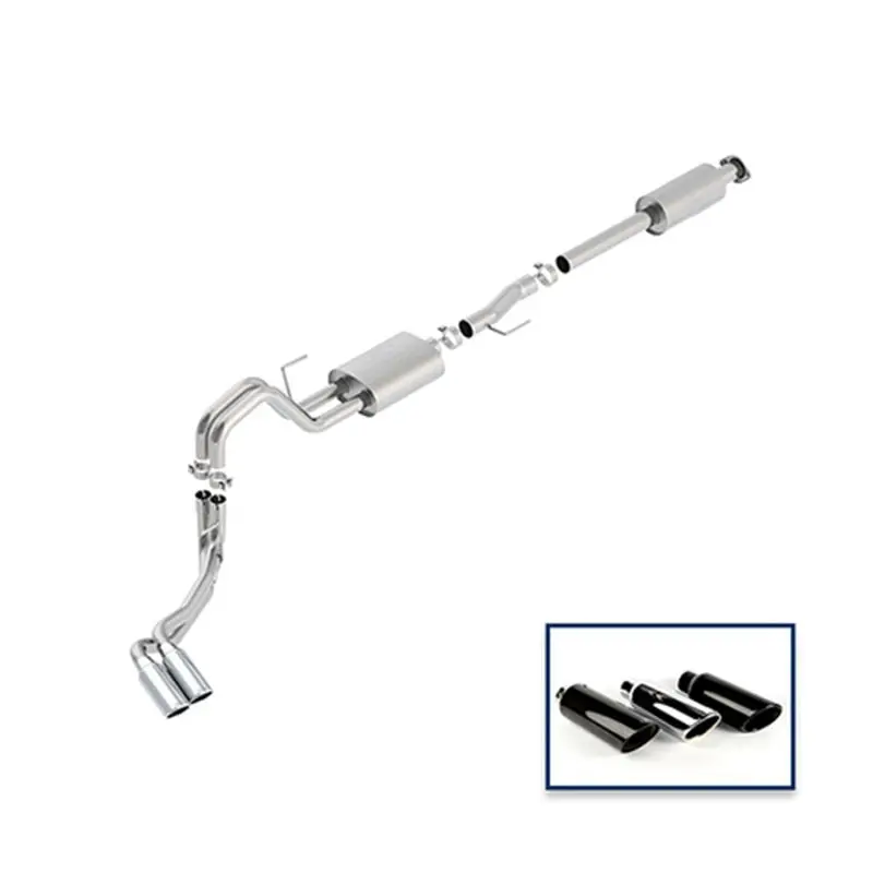 Ford Racing 15-18 F-150 5.0L Cat-Back Touring Exhaust System - Side Exit Chrome Tips 1