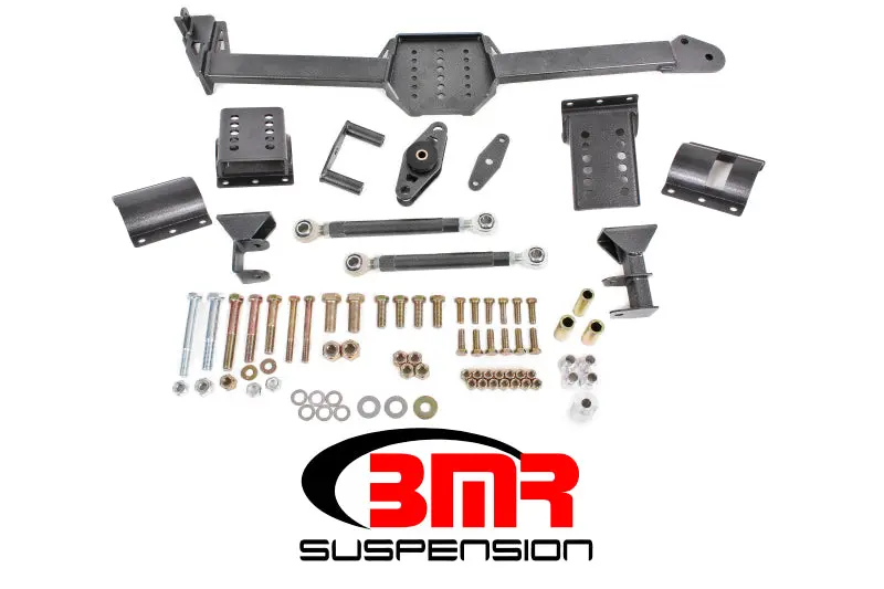 Bmr 05-14 S197 Mustang Body Mount Watts Link Rod End/Poly W/ Adj. Axle Clamps - Black Hammertone 1