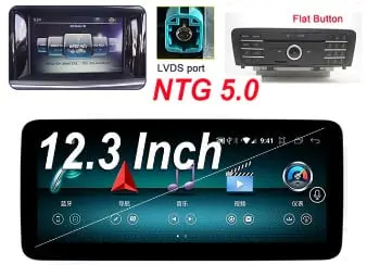 12.3インチ　メルセデス・ベンツ　Gクラス　W463　Ntg5.0　アンドロイドナビ　　アンドロイド１２　４G　３２Gb　　W176 X117 X156 W463 2015 -2018 Ntg 5.0システム　-Nf-1235-2 1
