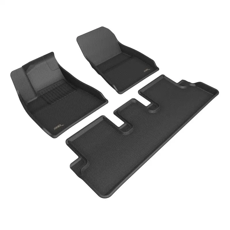3D Maxpider 2024 Tesla Model 3 Kagu 1St & 2Nd Row Floormat - Black 1
