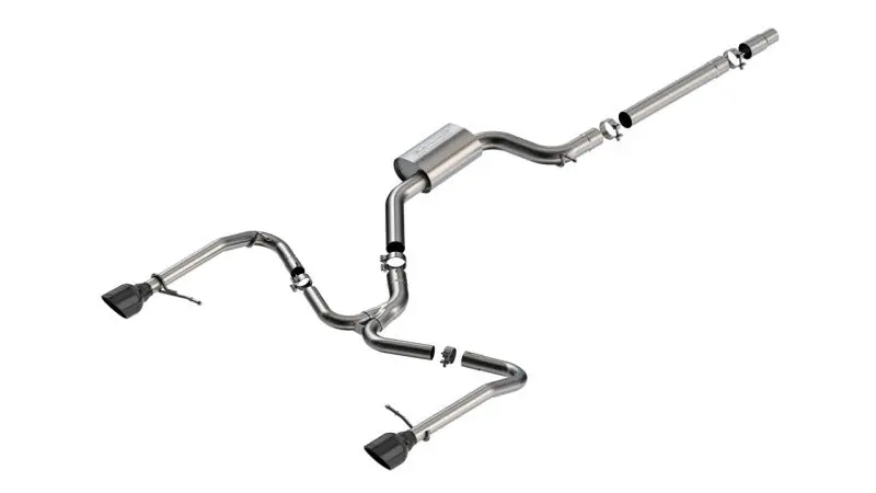 Borla 22-25 Volkswagen Jetta Gli S-Type Cat-Back Exhaust W/ 5In Black Chrome Tips 1