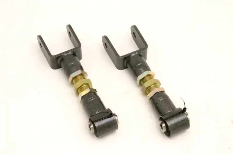 Bmr 79-04 Fox Mustang Upper Control Arms On-Car Adj. W/ Spherical Bearings - Black Hammertone 1