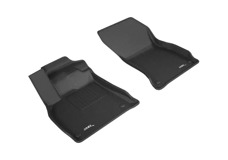 3D Maxpider 2018-2020 Audi Q5 Kagu 1St Row Floormat - Black 1