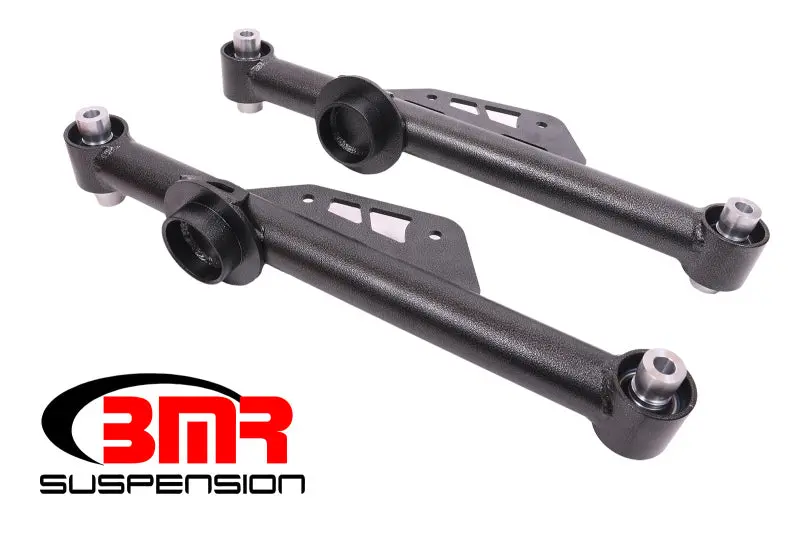 Bmr 79-98 Fox Mustang Non-Adj. Lower Control Arms W/ Spherical Bearings - Black Hammertone 1