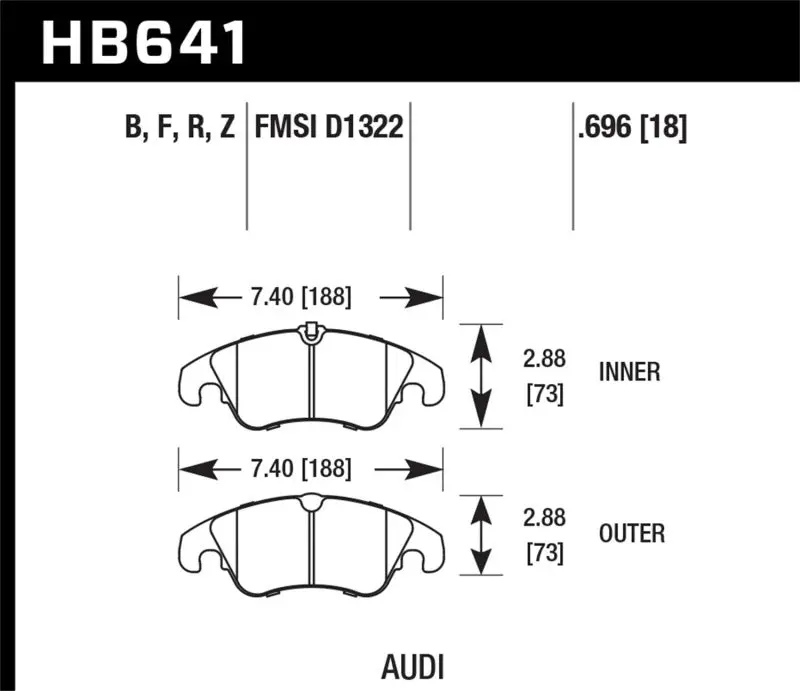 Hawk Performance 09-11 Audi A4/Quattro / 08-11 Quattro / 09-11 Q5 Front Ceramic Street Brake Pads 1
