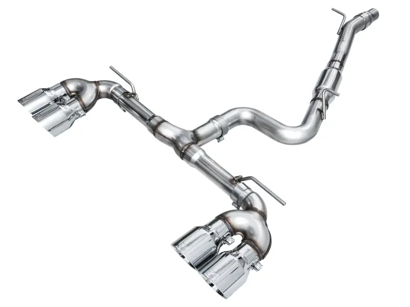 Awe Mk8 Volkswagen Golf R 3In Track Edition Quad Exhaust - Chrome Silver Tips 1