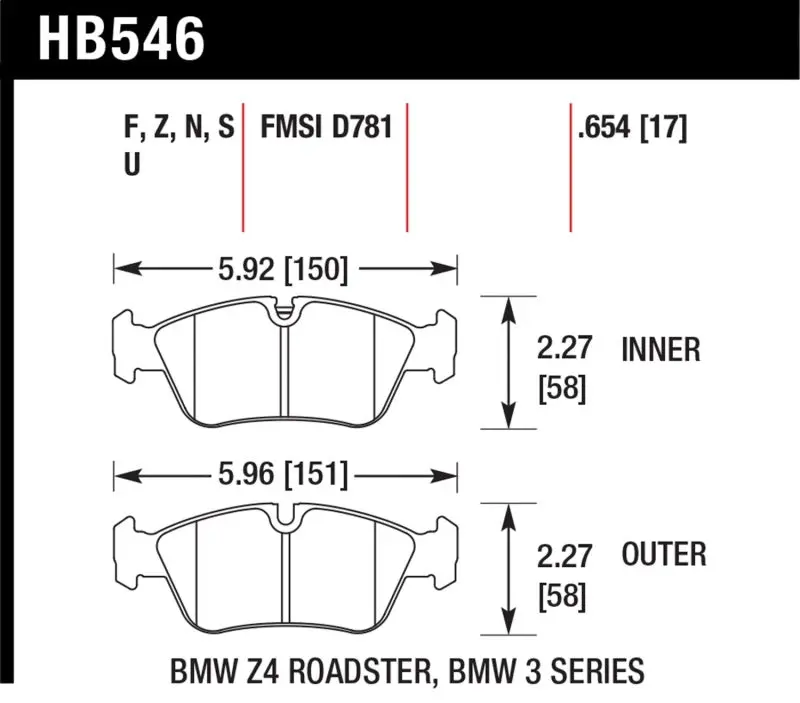Hawk Hp+ Street Brake Pads 2
