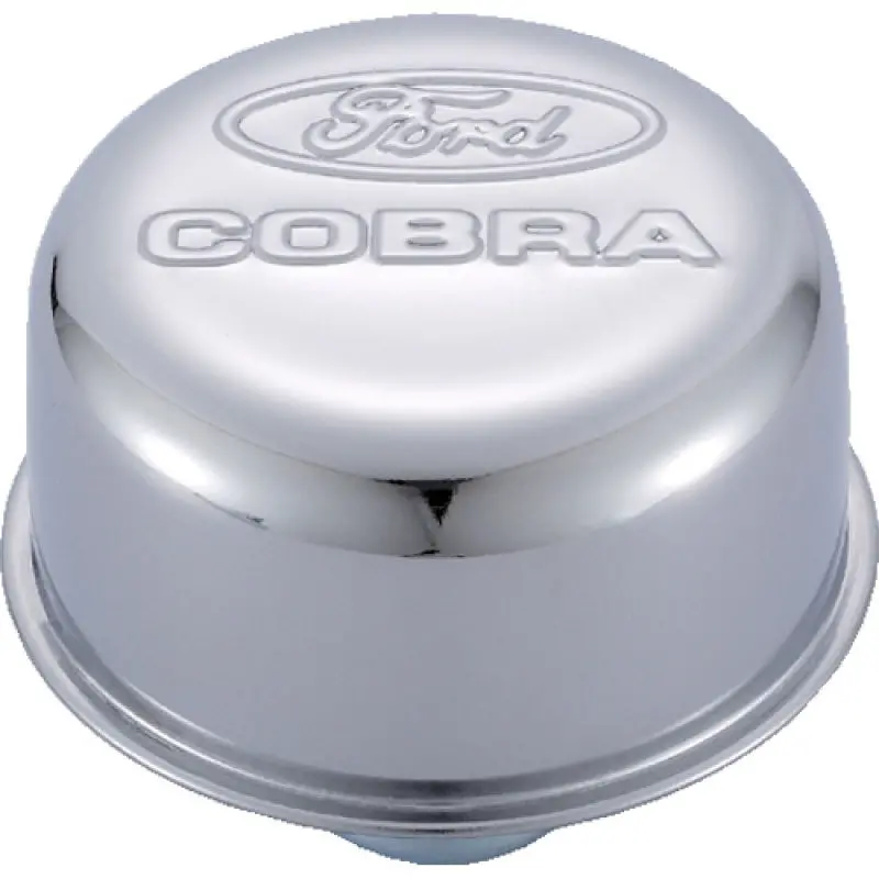 Ford Racing Chrome Breather Cap W/ Ford Cobra Logo 1