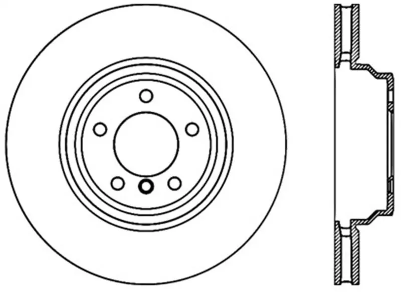 Stoptech 07-09 Bmw 335 (E90/E92/E93) Slotted & Drilled Left Front Rotor 1