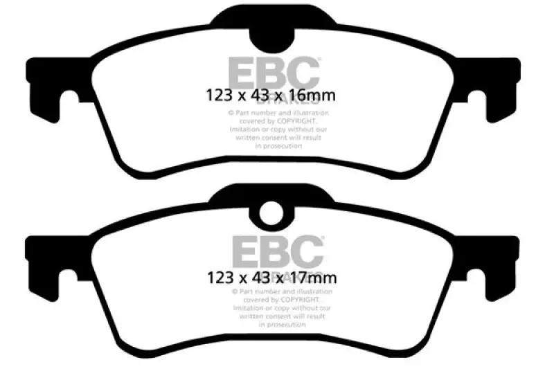 Ebc 02-03 Mini Hardtop 1.6 Redstuff Rear Brake Pads 1
