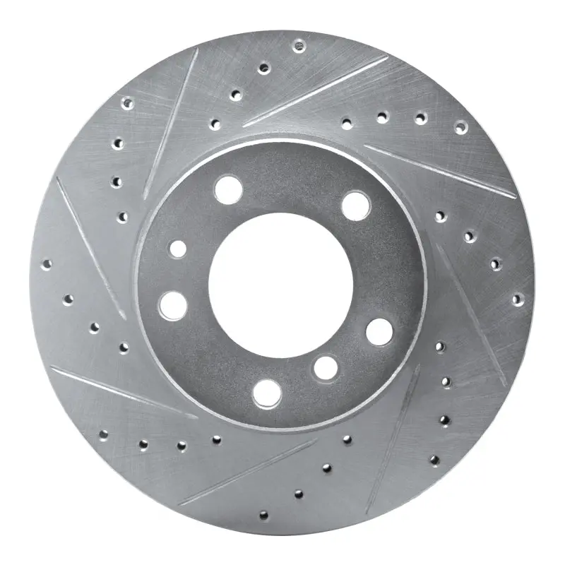 R1 89-95 Bmw 525It Front Left Drilled & Slotted Silver Brake Rotor 1