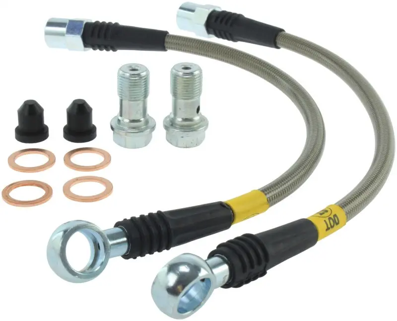 Stoptech 02-08 Audi A4 Quattro Rear Stainless Steel Brake Line Kit 1