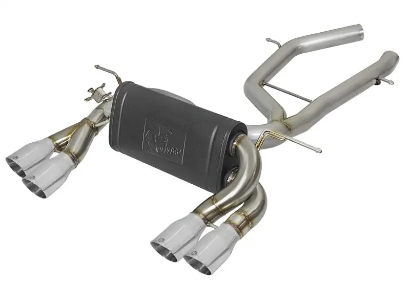 Afe Mach Force-Xp 2-1/2In Ss Axle Back Exhaust W/Polished Tips 15+ Bmw M3/M4 (F80/F82) L6 3.0L (Tt) 1