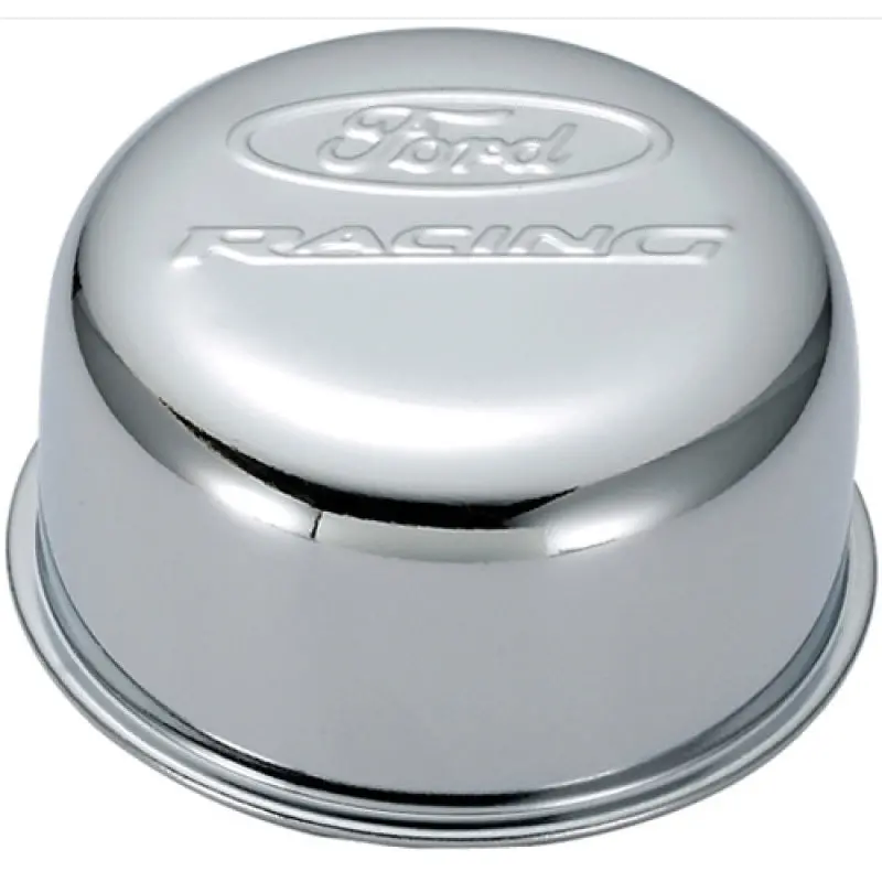 Ford Racing Chrome Breather Cap W/ Ford Racing Logo - Twist Type 1