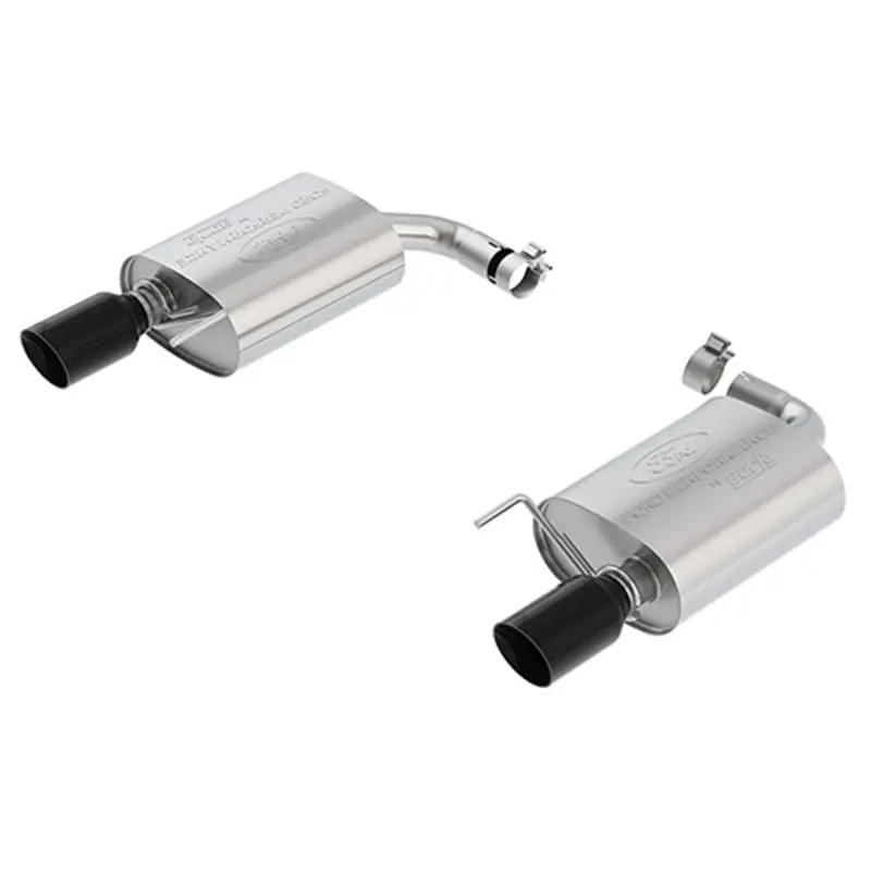 Ford Racing 2018 Mustang 2.3L Ecoboost Touring Muffler Kit - Black Chrome Tips 1