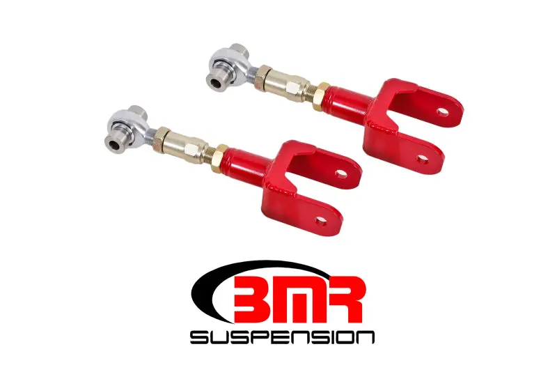 Bmr 79-04 Fox Mustang Upper Control Arms On-Car Adj. Rod Ends - Red 1