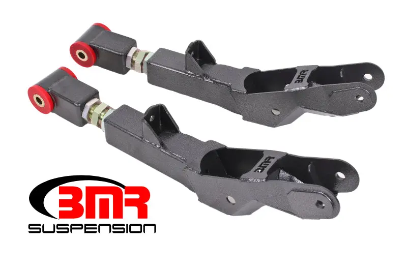 Bmr 10-15 5Th Gen Camaro Rear Lower Control Arms On-Car Adj. (Polyurethane) - Black Hammertone 1