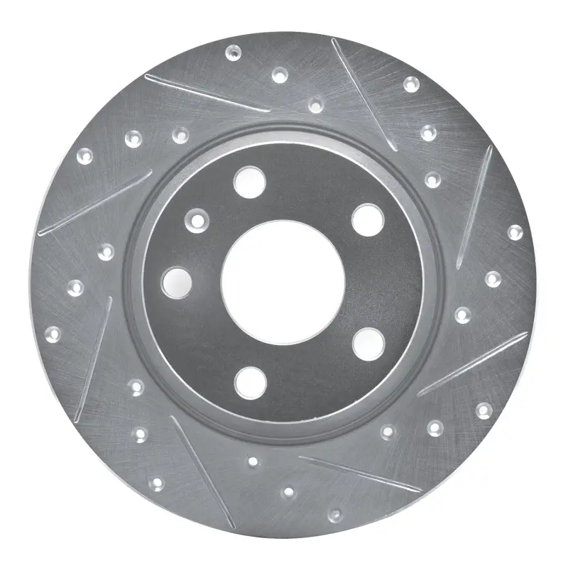 R1 08-15 Audi Tt Rear Right Drilled & Slotted Silver Brake Rotor 1
