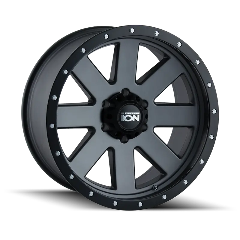 Ion Type 134 20X9 / 6X139.7 Bp / 0Mm Offset / 106Mm Hub Matte Gunmetal/Black Beadlock Wheel 2
