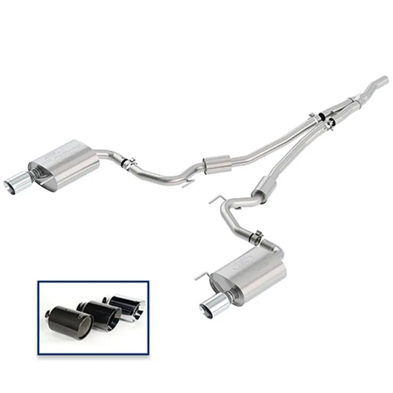 Ford Racing 2018 Mustang 2.3L Ecoboost Cat-Back Sport Exhaust System W/Chrome Tips 1