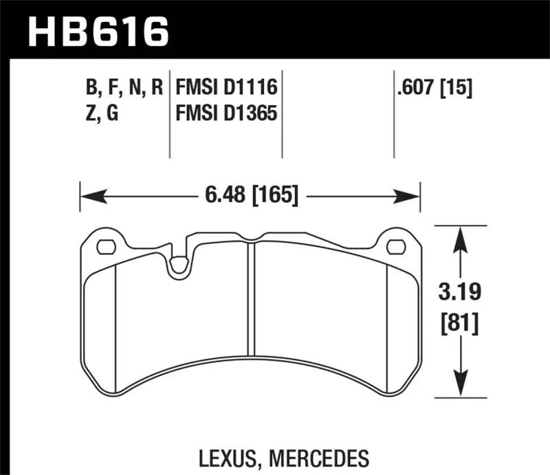 Hawk 13-14 Ford Mustang Gt500 Hps 5.0 Street Front Brake Pads 1