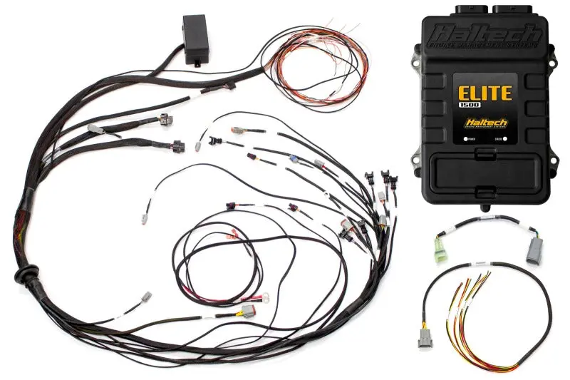 Haltech Elite 1500 Terminated Harness Ecu Kit W/ Square Ev1 Injector Connectors 1