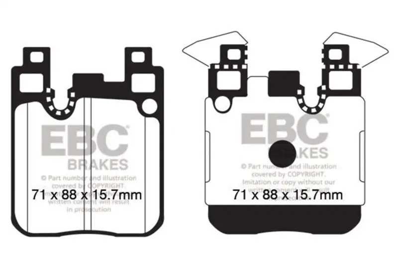 Ebc 14+ Bmw M3 3.0 Twin Turbo (F80) Redstuff Rear Brake Pads 1