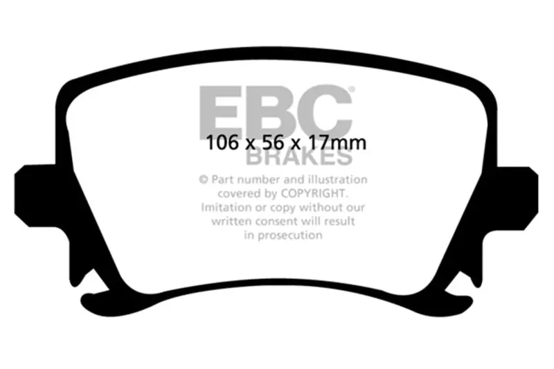 Ebc 06-13 Audi A3 2.0 Turbo (Girling Rear Caliper) Greenstuff Rear Brake Pads 1