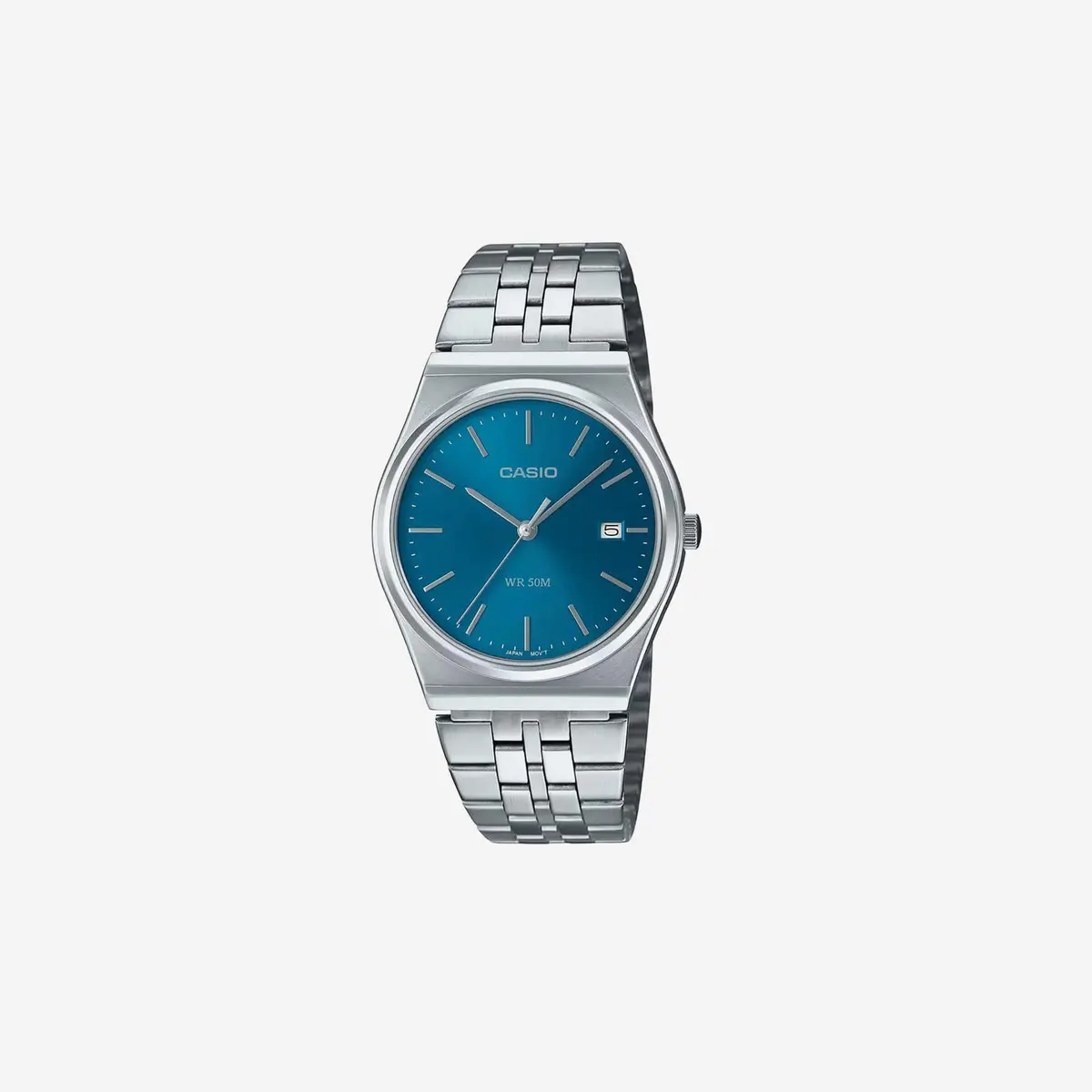 Casio Mtp-B145d-2A2v Vintage Stainless Steel Blue Dial 3-Hand Analog Watch 1
