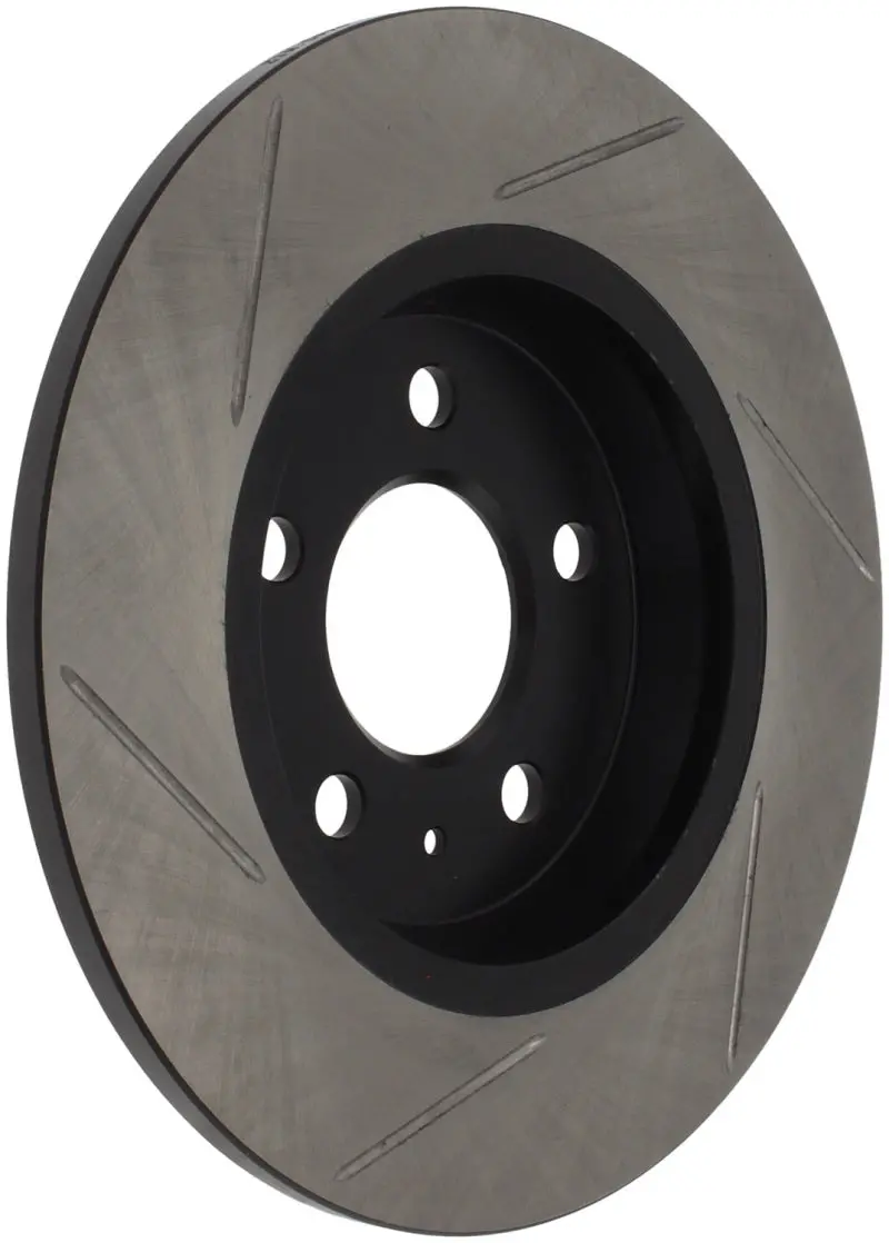 Stoptech Power Slot 09-10 Audi A4/A4 Quattro / 08-10 A5 / 10 S4 Rear Left Slotted Rotor 1