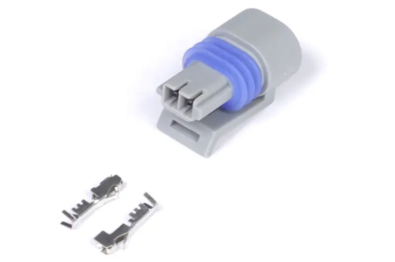 Haltech Delphi 2 Pin Gm Style Air Temp Connector Grey Plug & Pins 1