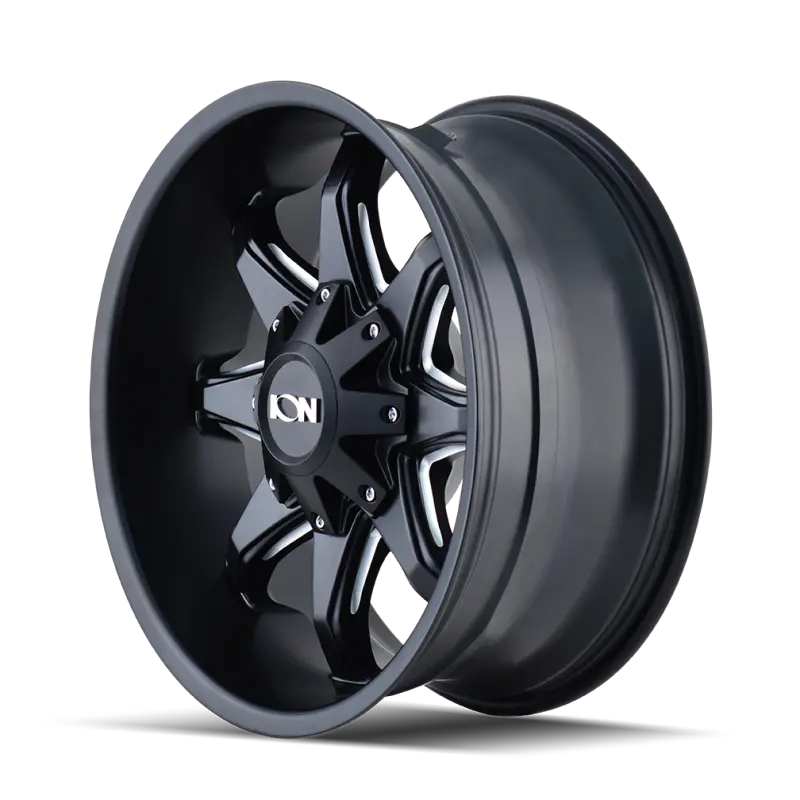 Ion Type 181 20X9 / 6X135 Bp / 18Mm Offset / 106Mm Hub Satin Black/Milled Spokes Wheel 1