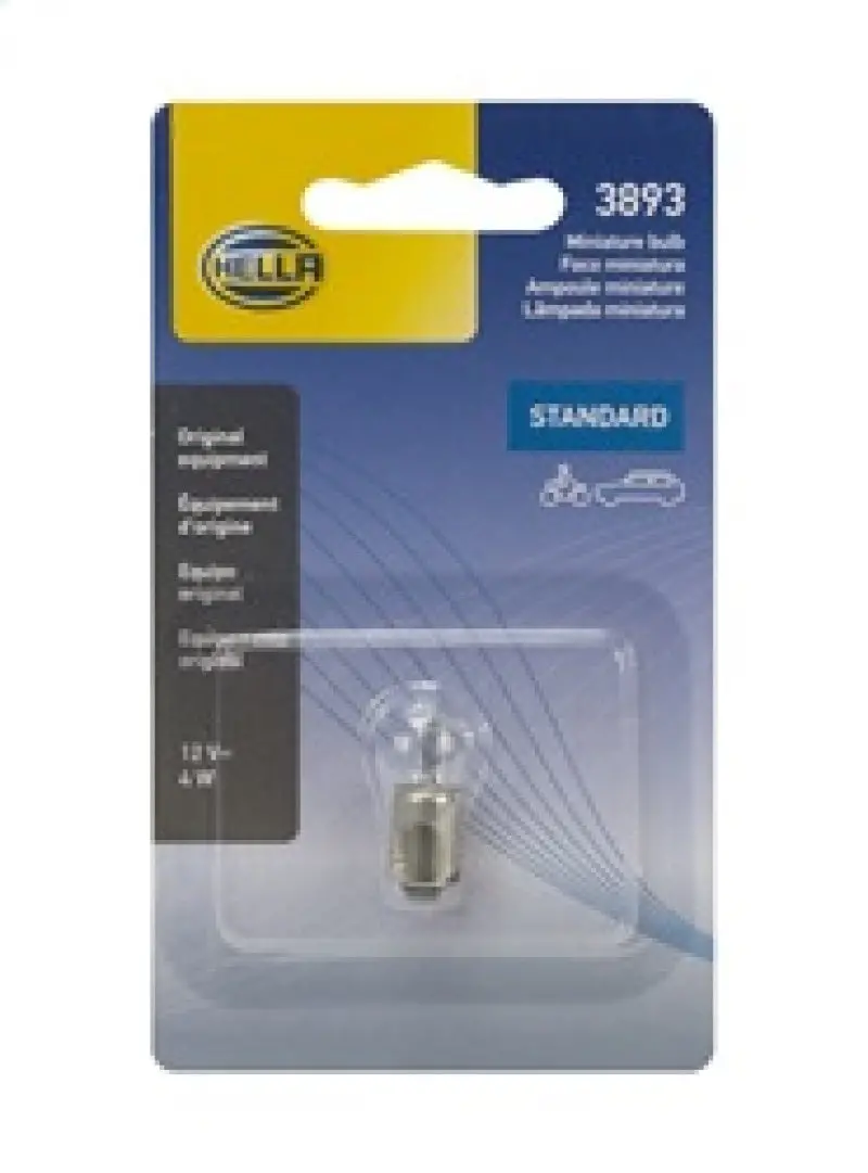 Hella Bulb 3893 12V 4W Ba9s T275 1