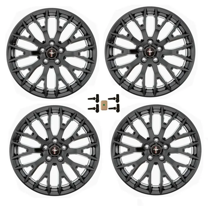 Ford Racing 15-16 Mustang Gt 19X9 And 19X9.5 Wheel Set With Tpms Kit - Matte Black 1