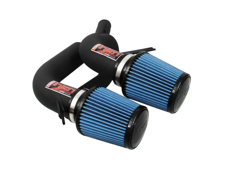 Injen 08-09 535I E60 3.0L L6 Twin Intake & Amsoil Filters Wrinkle Black Short Ram Intake 1