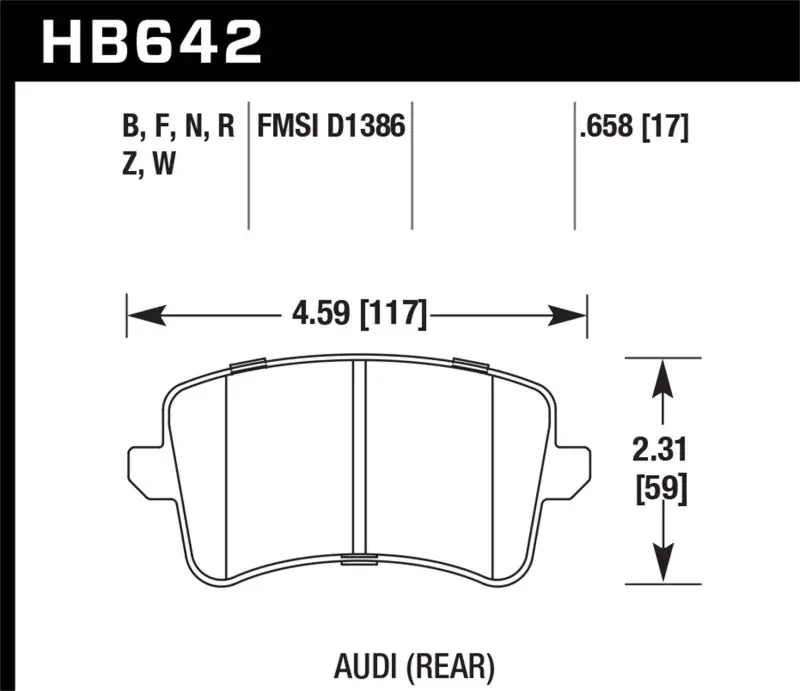 Hawk 2009-2014 Audi A4 Dtc-30 Rear Brake Pads 1