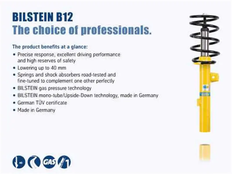 Bilstein B12 (Pro-Kit) 01-05 Vw Jetta 1.8L/2.8L Front & Rear Suspension Kit 2