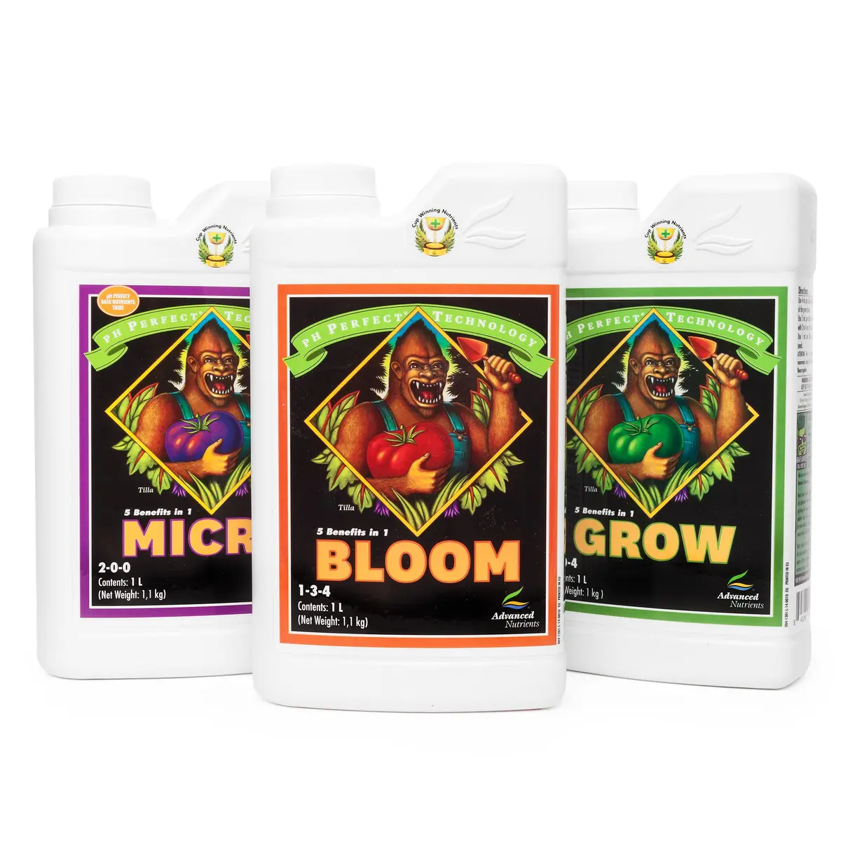 Advanced Nutrients 3-Part Micro, Grow & Bloom 1