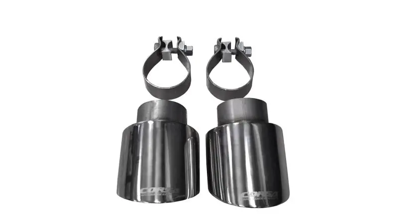 Corsa 10-14 Volkswagen R Mk6 Polished Two 4.0In Polished Pro-Series Tips 1