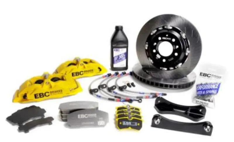 Ebc Racing 92-00 Bmw M3 (E36) Yellow Apollo-4 Calipers 355Mm Rotors Front Big Brake Kit 1