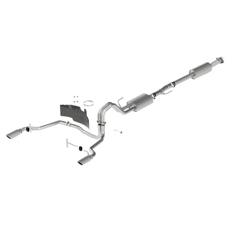 Ford Racing 21-22 F-150 2.7L/3.5L/5.0L Rear Exit Sport Exhaust - Chrome Tips 1
