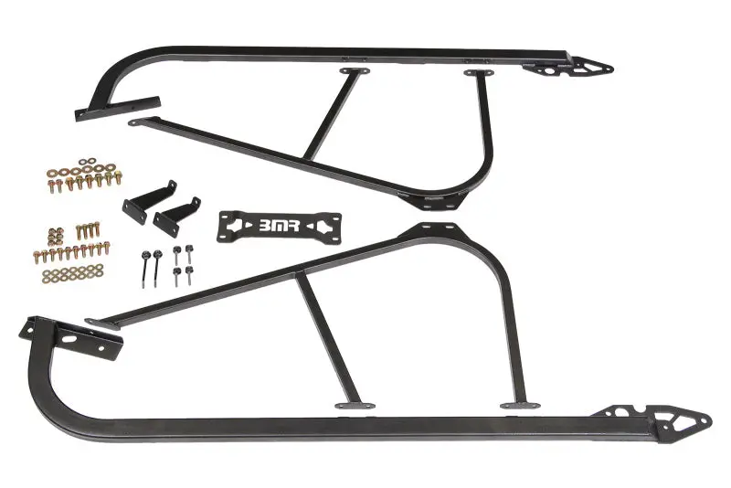 Bmr 08-17 Challenger Bolt-On Subframe Connectors - Black Hammertone 1