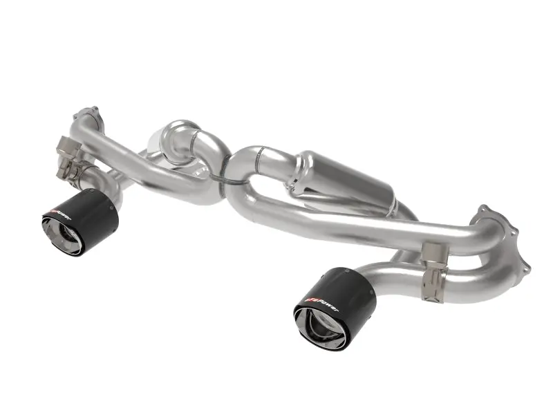 Afe Machforce Xp 2.25In-2.5In 304Ss Exhaust Cat-Back 20-22 Porsche Cayman Gt4 (718) - Carbon Tips 1