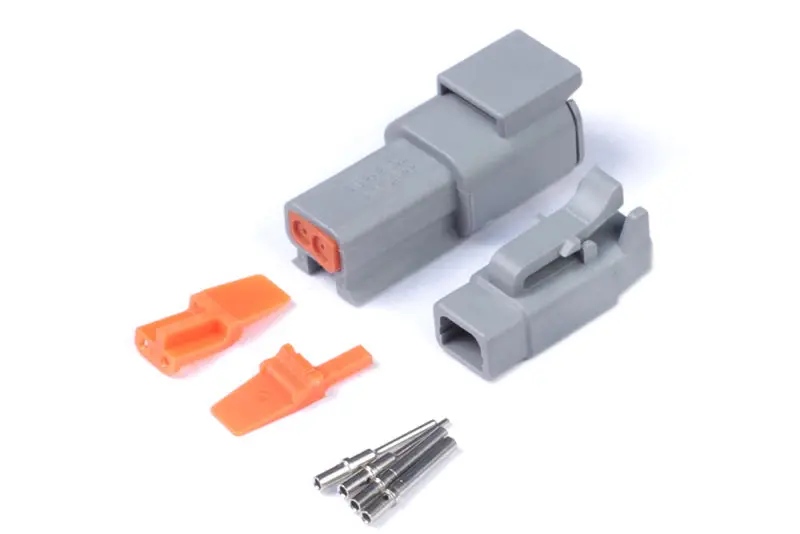 Haltech Matching Set Of Deutsch Dtm-2 Connectors 7.5 Amp Plug & Pins 1