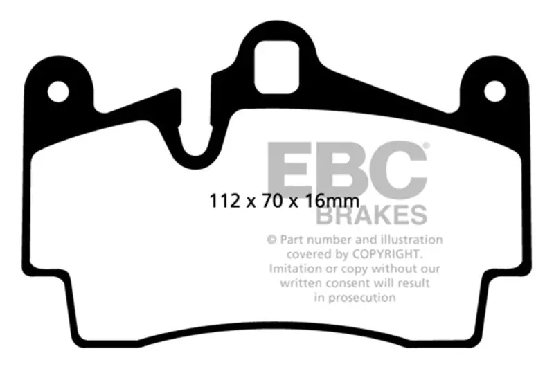 Ebc 11-15 Audi Q7 3.0 Supercharged Yellowstuff Rear Brake Pads 2