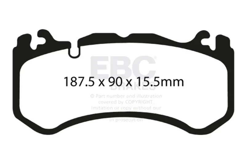 Ebc 12+ Maserati Quattroporte 3.8 Twin Turbo Yellowstuff Front Brake Pads 1