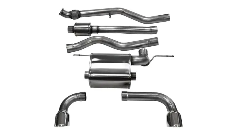 Corsa 12-14 Bmw 335I Sedan Awd F30 3In Polished Touring Dual Rear Single 3.5In Tip Cat-Back 1